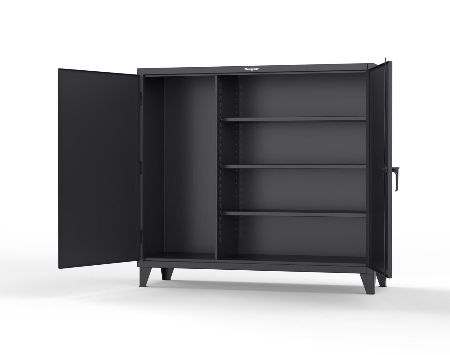 Extreme Duty 12 GA Janitorial Cabinet with 3 Shelves - 72 In. W x 24 In. D x 66 In. H - 65-BC-243-9005
