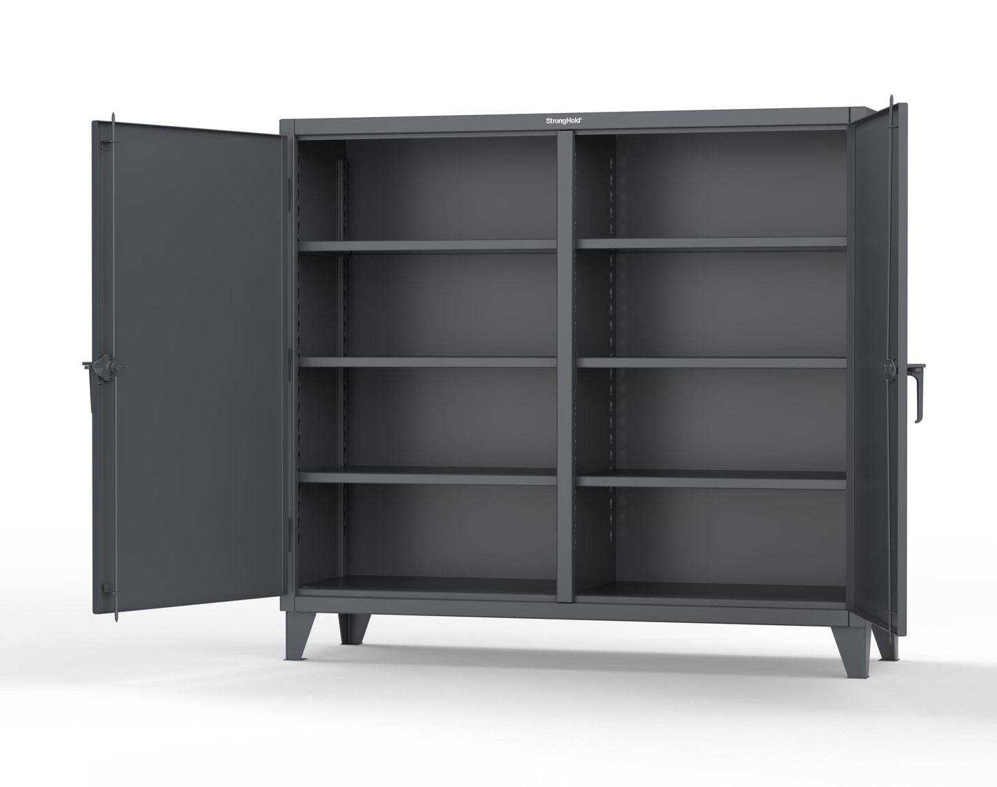 Extreme Duty 12 GA Double Shift Cabinet with 6 Shelves - 72 In. W x 24 In. D x 66 In. H - 65-DS-246-7024