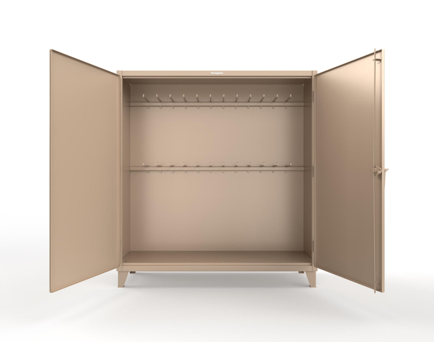 Extreme Duty 12 GA Rigging Cabinet with 24 Hooks - 72 In. W x 24 In. D x 78 In. H - 66-240-24-1019