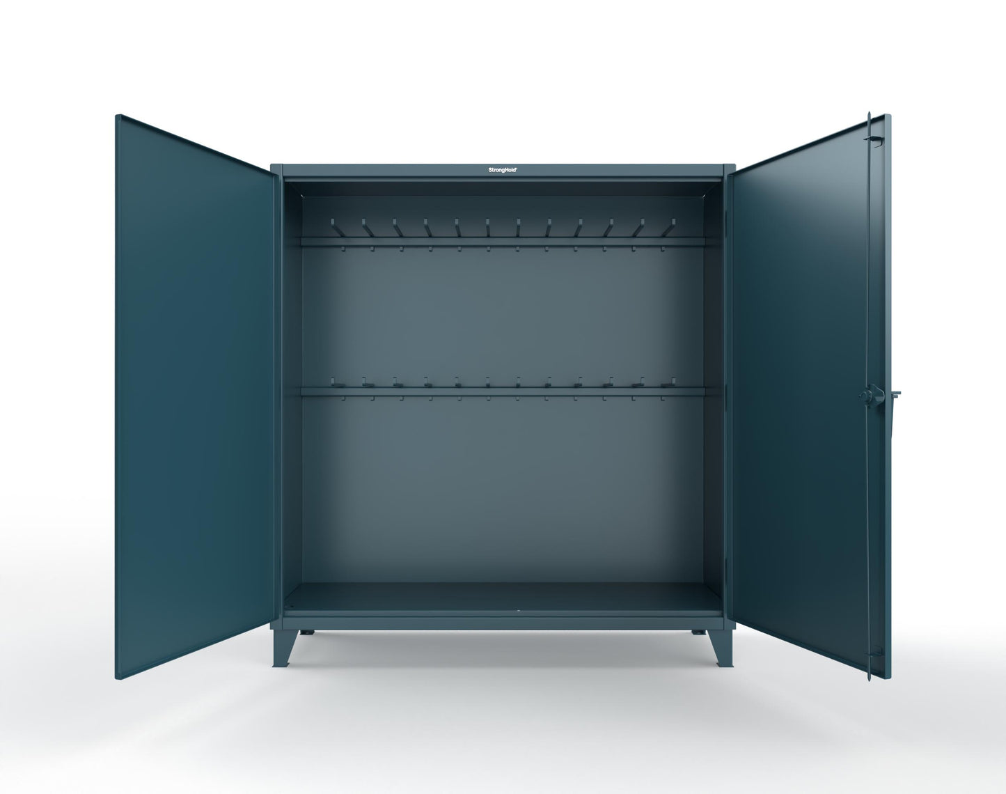 Extreme Duty 12 GA Rigging Cabinet with 24 Hooks - 72 In. W x 24 In. D x 78 In. H - 66-240-24-5001
