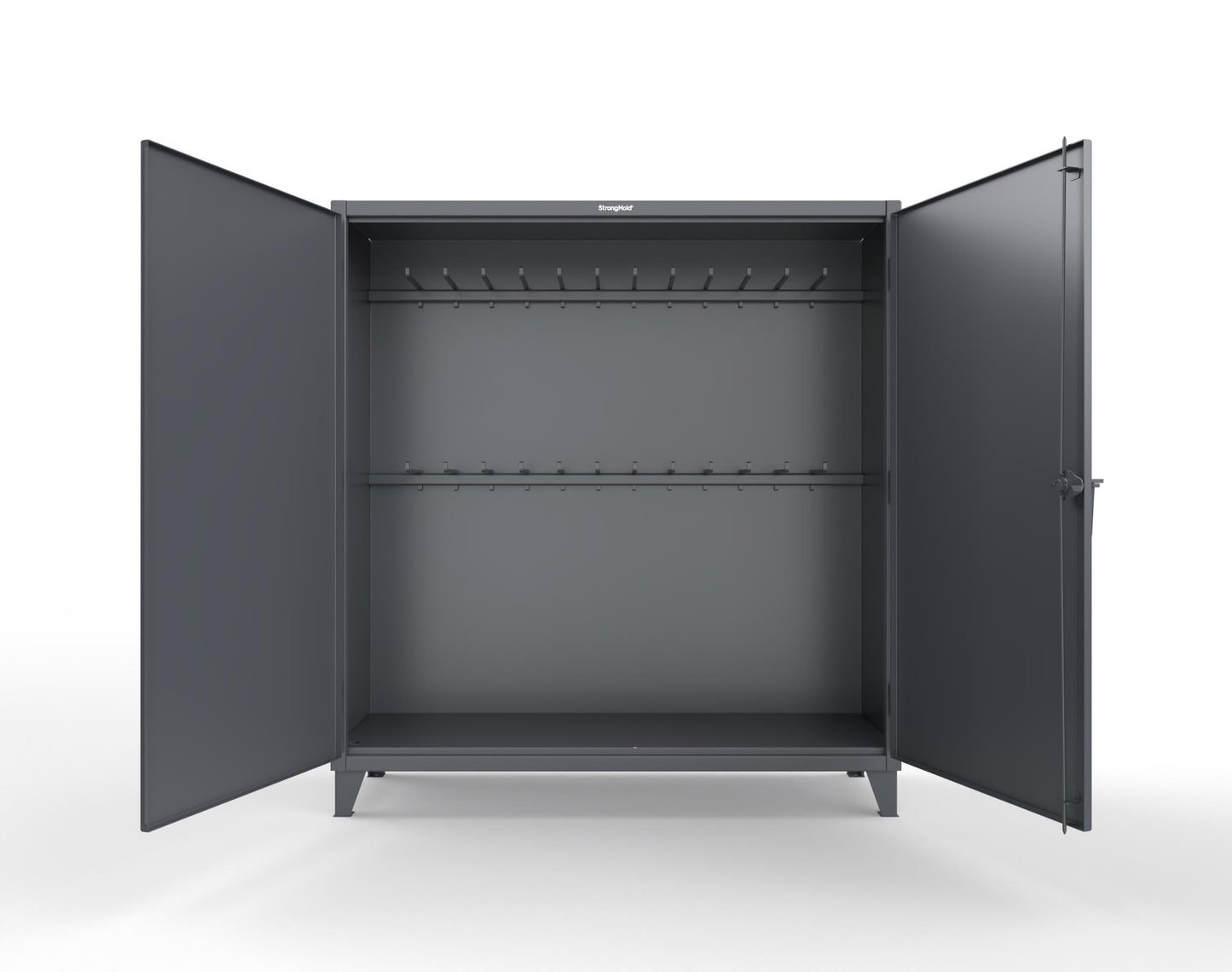 Extreme Duty 12 GA Rigging Cabinet with 24 Hooks - 72 In. W x 24 In. D x 78 In. H - 66-240-24-7024