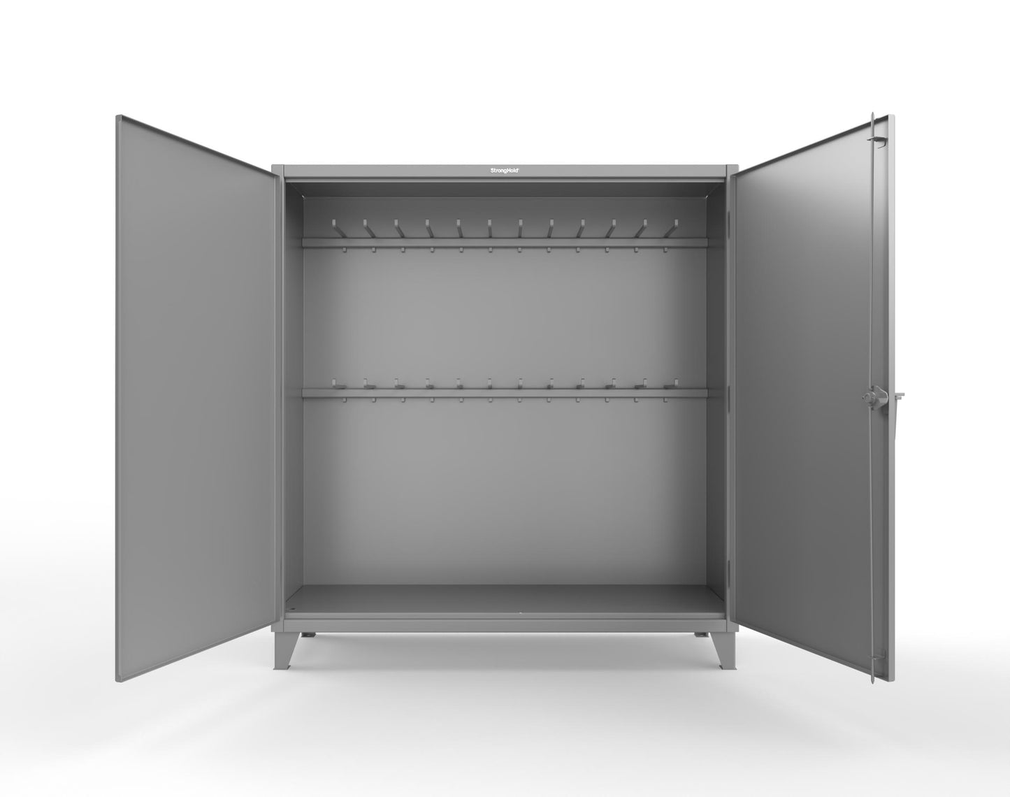 Extreme Duty 12 GA Rigging Cabinet with 24 Hooks - 72 In. W x 24 In. D x 78 In. H - 66-240-24-7037