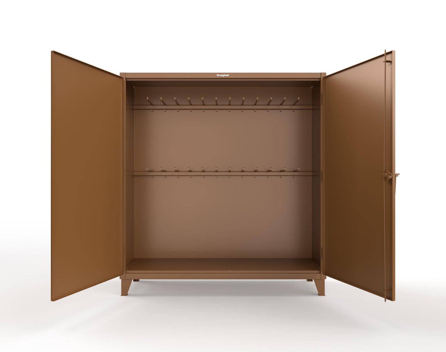 Extreme Duty 12 GA Rigging Cabinet with 24 Hooks - 72 In. W x 24 In. D x 78 In. H - 66-240-24-8008