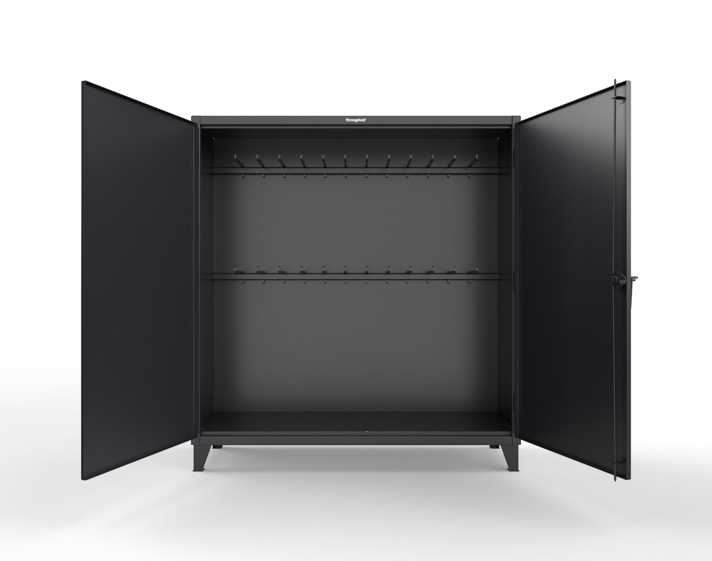 Extreme Duty 12 GA Rigging Cabinet with 24 Hooks - 72 In. W x 24 In. D x 78 In. H - 66-240-24-9005