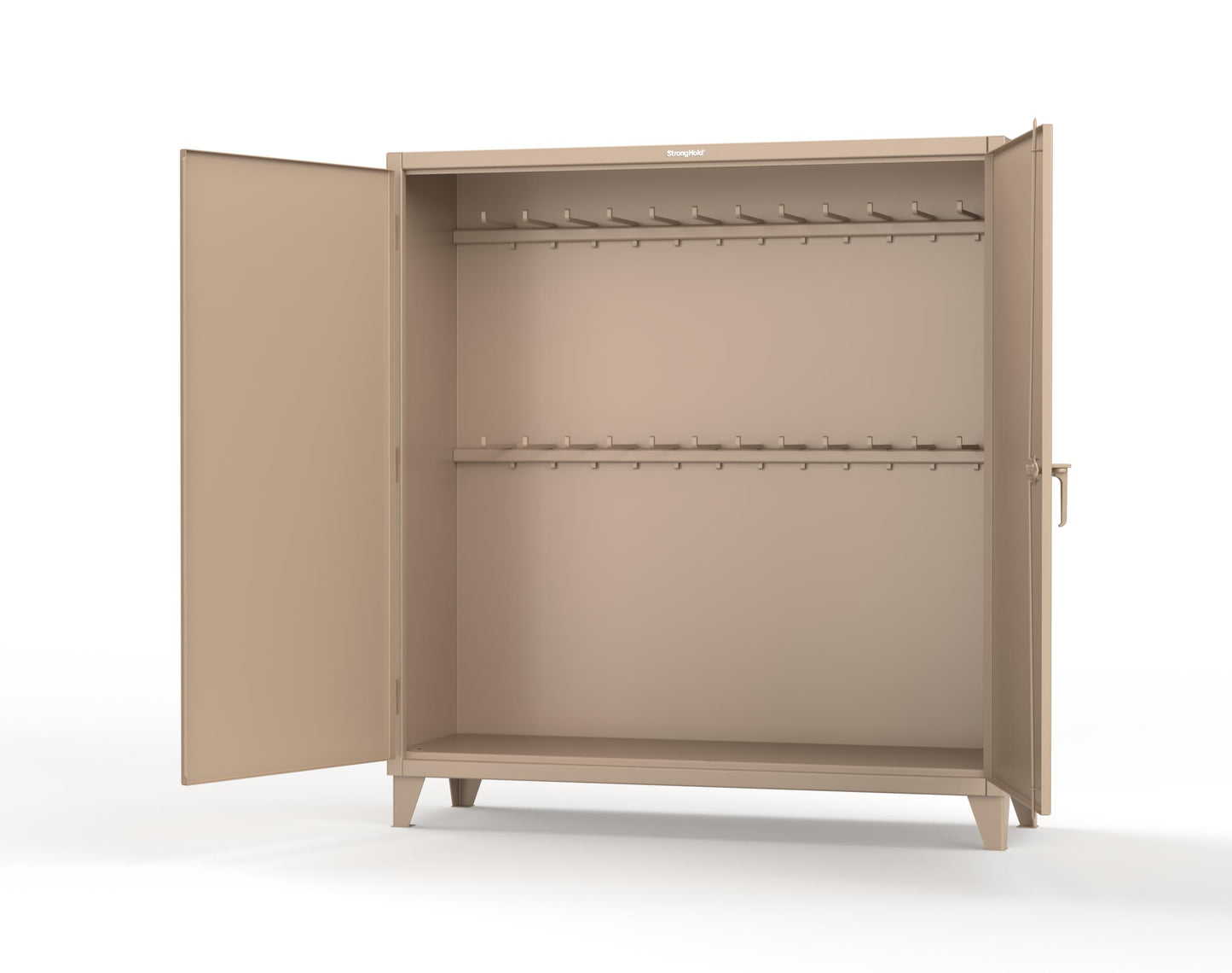 Extreme Duty 12 GA Rigging Cabinet with 24 Hooks - 72 In. W x 24 In. D x 78 In. H - 66-240-24-1019