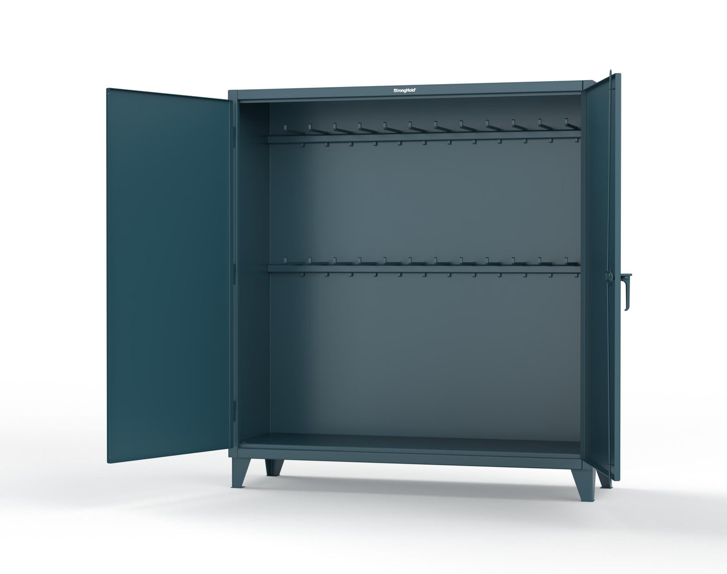 Extreme Duty 12 GA Rigging Cabinet with 24 Hooks - 72 In. W x 24 In. D x 78 In. H - 66-240-24-5001