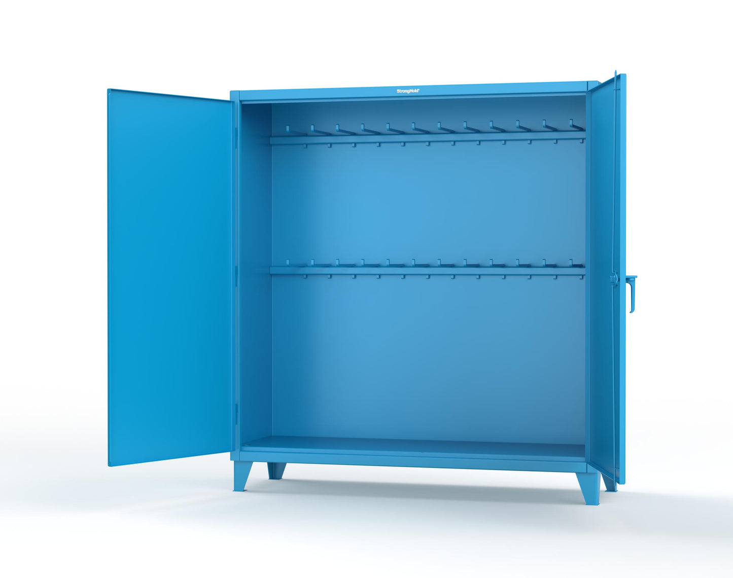 Extreme Duty 12 GA Rigging Cabinet with 24 Hooks - 72 In. W x 24 In. D x 78 In. H - 66-240-24-5012