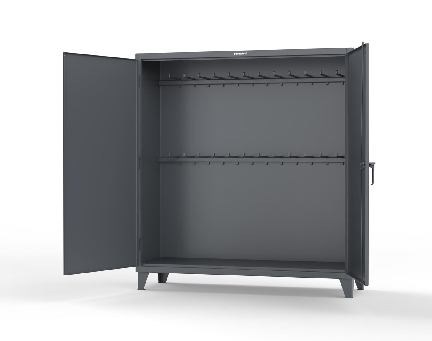 Extreme Duty 12 GA Rigging Cabinet with 24 Hooks - 72 In. W x 24 In. D x 78 In. H - 66-240-24-7024