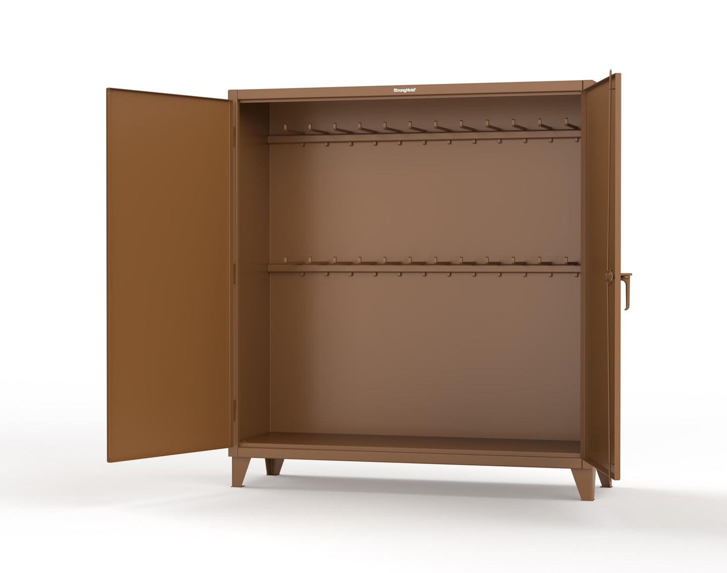 Extreme Duty 12 GA Rigging Cabinet with 24 Hooks - 72 In. W x 24 In. D x 78 In. H - 66-240-24-8008