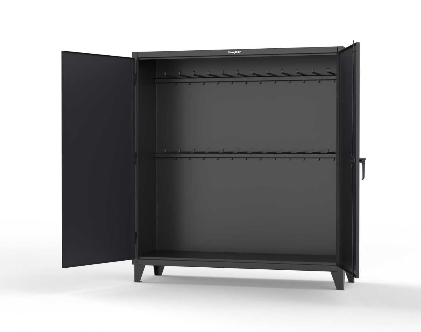 Extreme Duty 12 GA Rigging Cabinet with 24 Hooks - 72 In. W x 24 In. D x 78 In. H - 66-240-24-9005