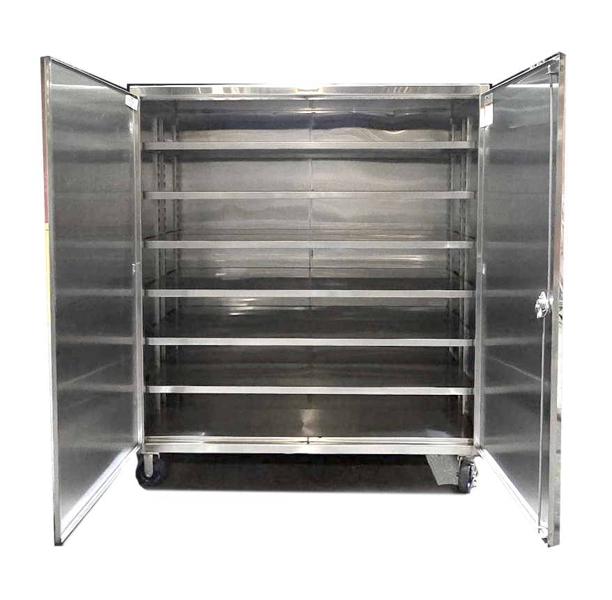 Custom Extreme Duty 12 GA Stainless Steel Cabinet with 6 Shelves - 72 In. W x 36 In. D x 78 In. H with Casters