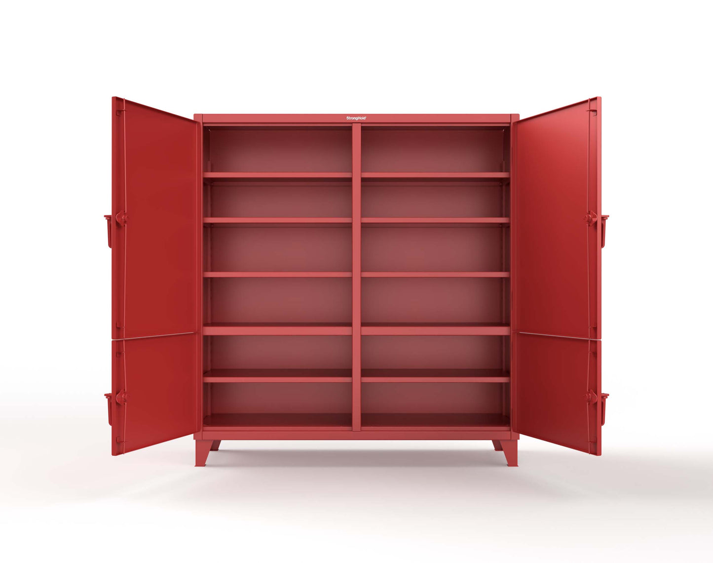 Extreme Duty 12 GA Cabinet with 4 Locking Doors - 72 In. W x 24 In. D x 78 In. H - 66-4D-248-3001