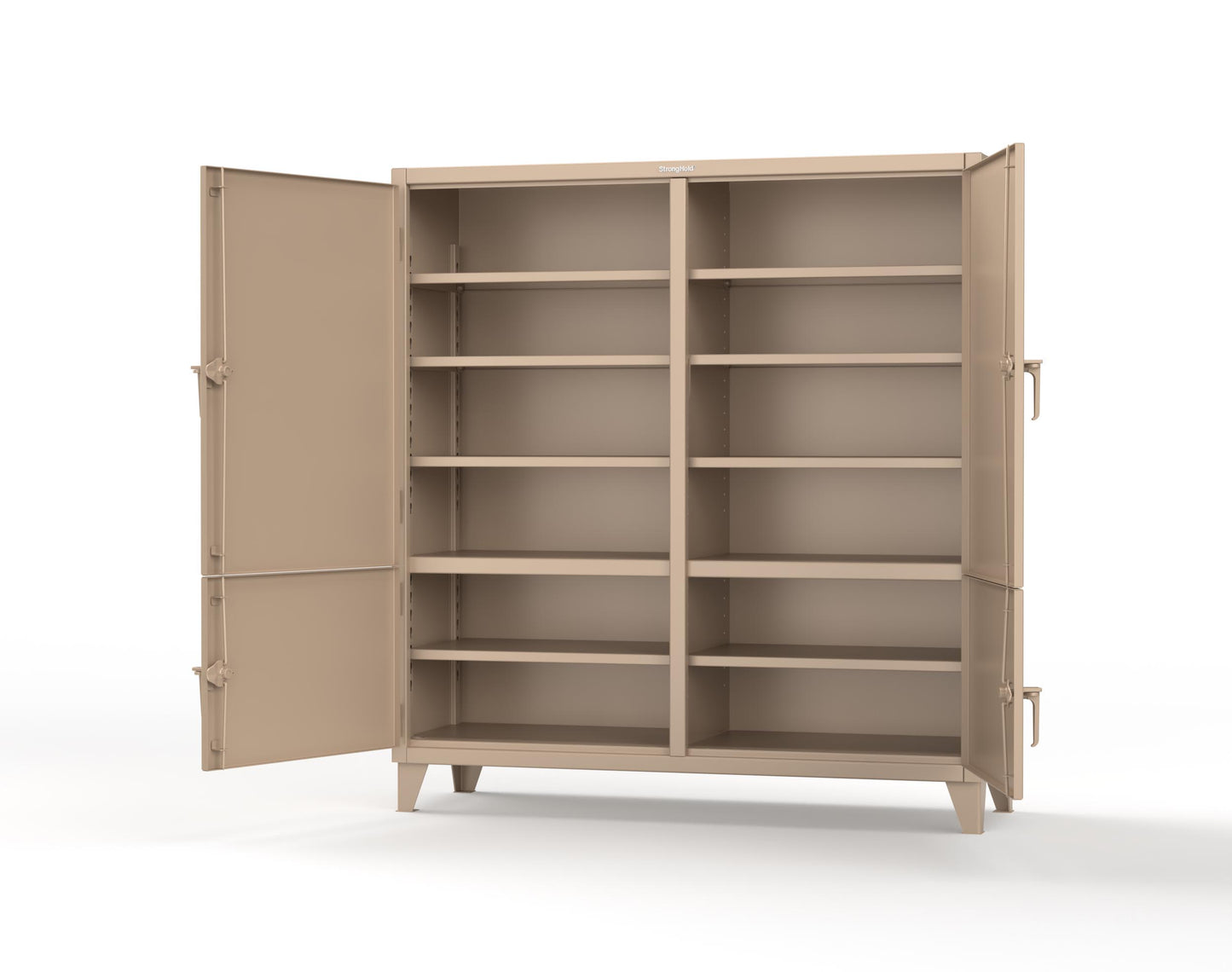 Extreme Duty 12 GA Cabinet with 4 Locking Doors - 72 In. W x 24 In. D x 78 In. H - 66-4D-248-1019