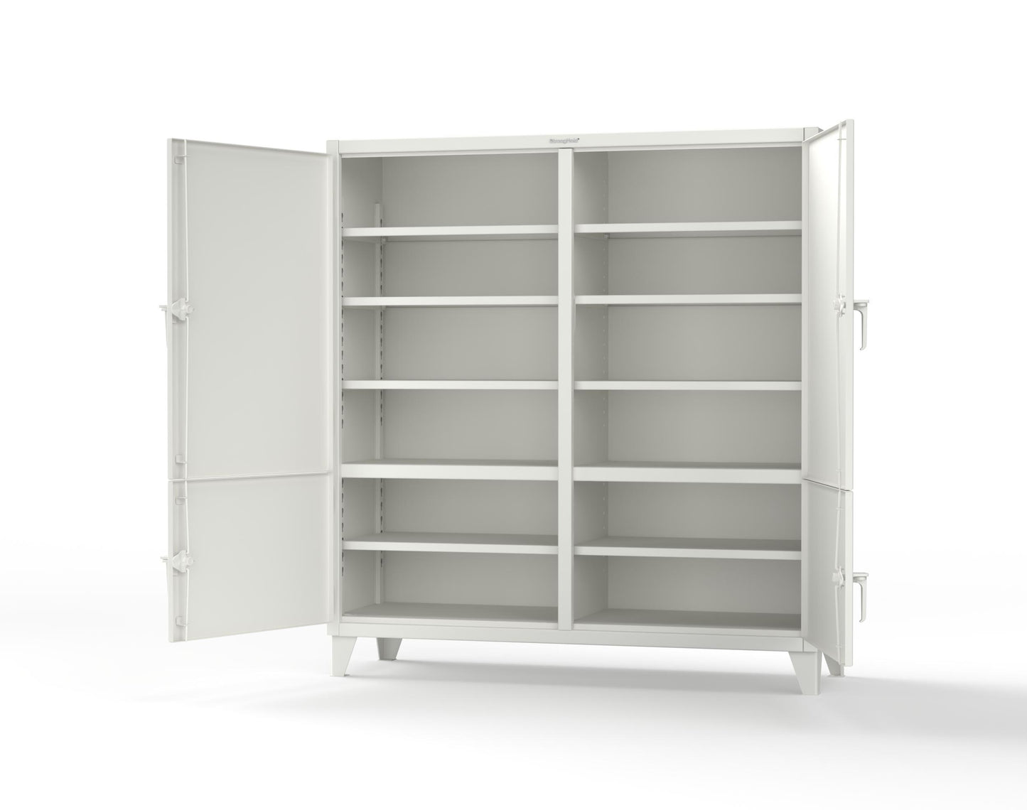 Extreme Duty 12 GA Cabinet with 4 Locking Doors - 72 In. W x 24 In. D x 78 In. H - 66-4D-248-9003