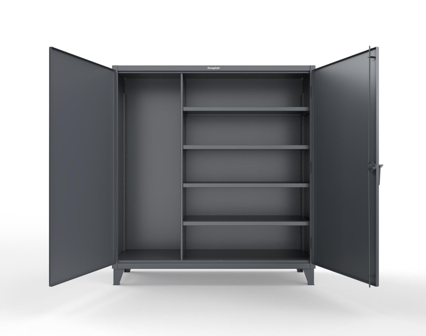 Extreme Duty 12 GA Janitorial Cabinet with 4 Shelves - 72 In. W x 24 In. D x 78 In. H - 66-BC-244-7024