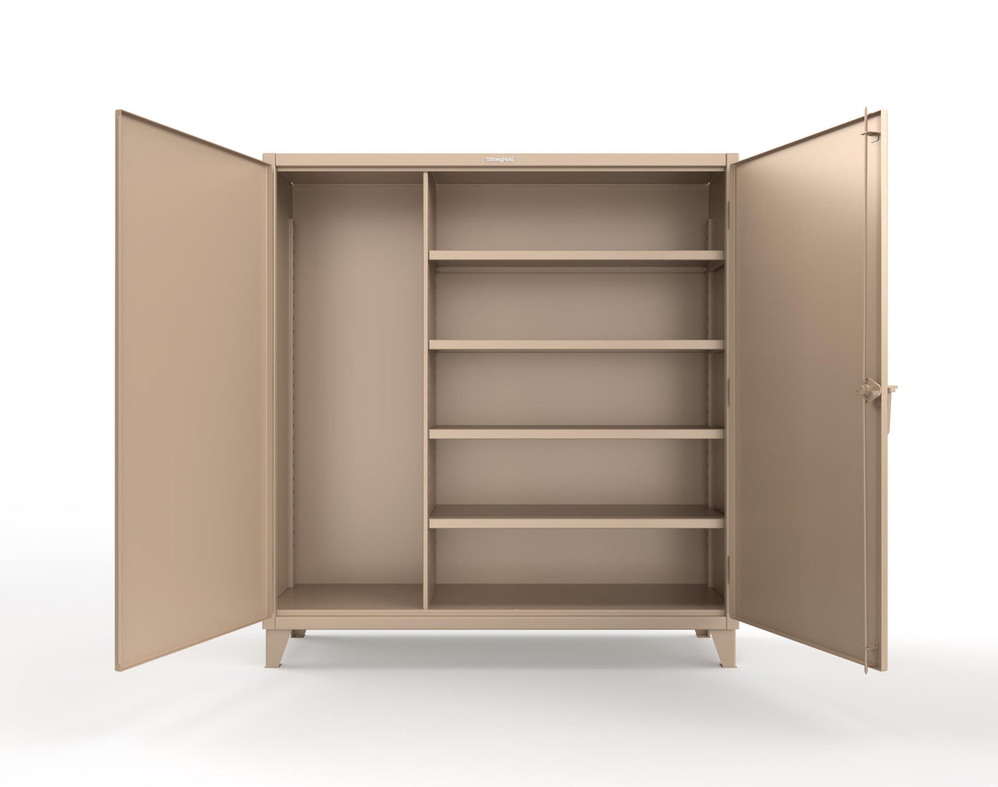 Extreme Duty 12 GA Janitorial Cabinet with 4 Shelves - 72 In. W x 24 In. D x 78 In. H - 66-BC-244-1019