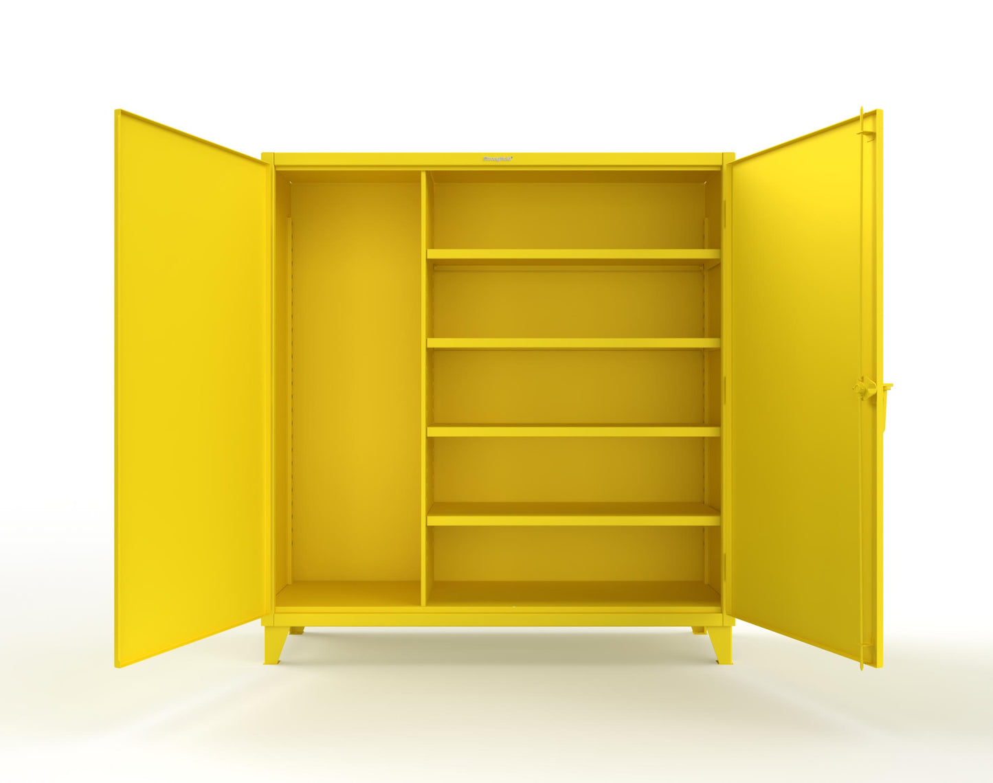 Extreme Duty 12 GA Janitorial Cabinet with 4 Shelves - 72 In. W x 24 In. D x 78 In. H - 66-BC-244-1021