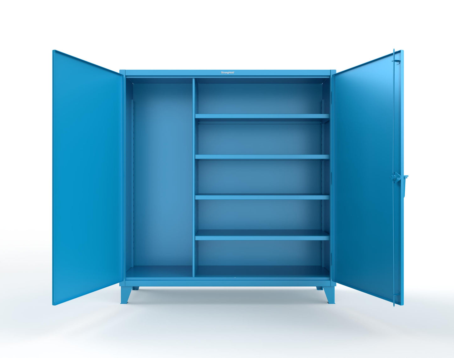 Extreme Duty 12 GA Janitorial Cabinet with 4 Shelves - 72 In. W x 24 In. D x 78 In. H - 66-BC-244-5012