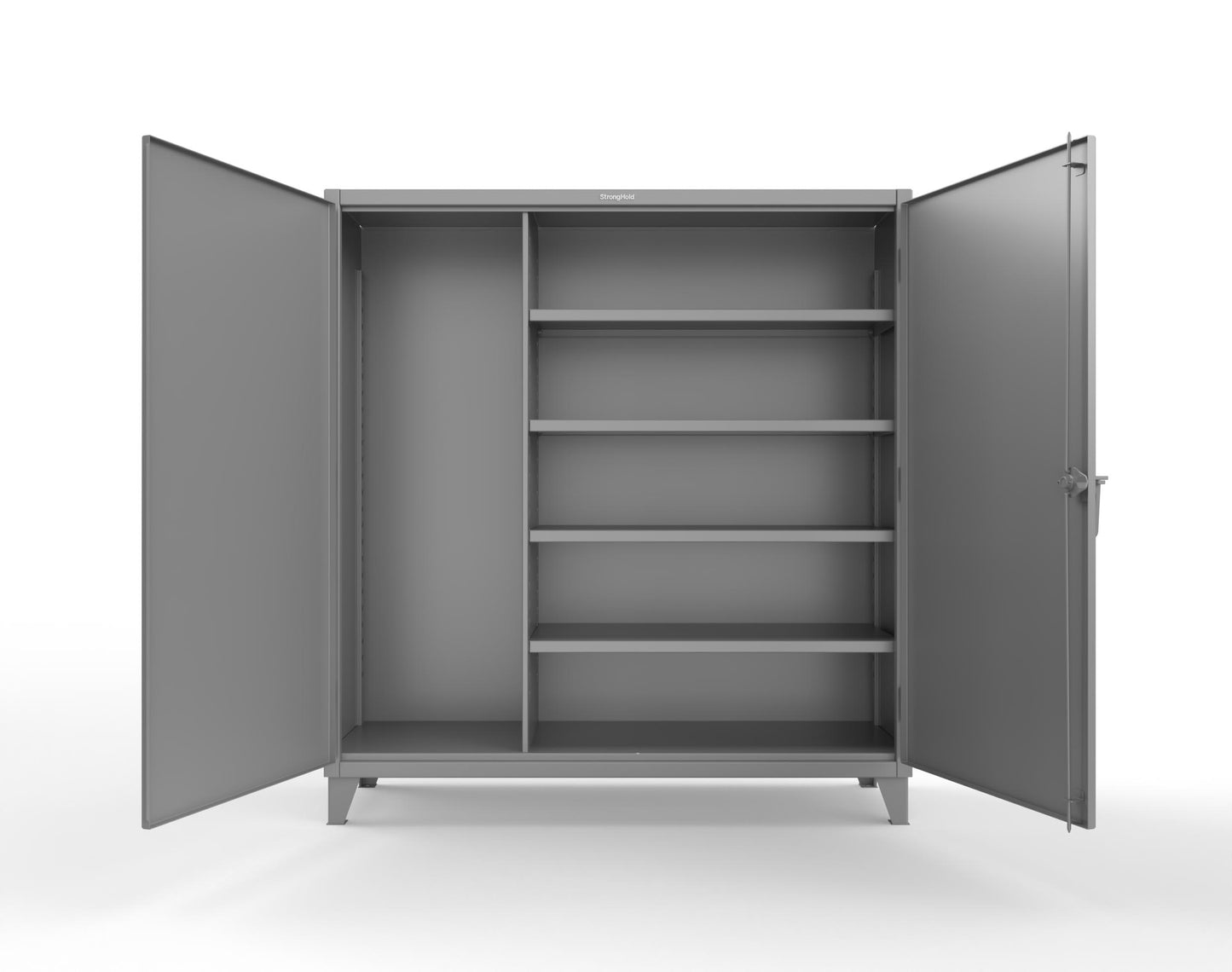 Extreme Duty 12 GA Janitorial Cabinet with 4 Shelves - 72 In. W x 24 In. D x 78 In. H - 66-BC-244-7037