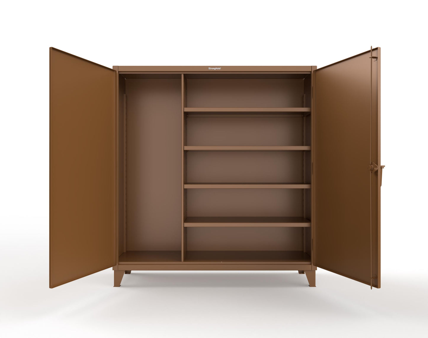 Extreme Duty 12 GA Janitorial Cabinet with 4 Shelves - 72 In. W x 24 In. D x 78 In. H - 66-BC-244-8008