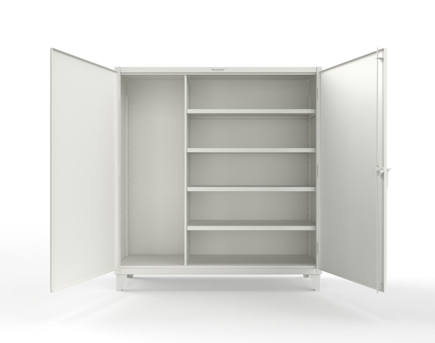 Extreme Duty 12 GA Janitorial Cabinet with 4 Shelves - 72 In. W x 24 In. D x 78 In. H - 66-BC-244-9003