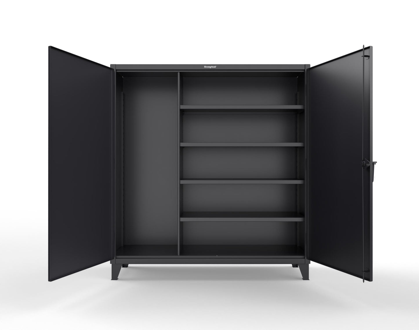 Extreme Duty 12 GA Janitorial Cabinet with 4 Shelves - 72 In. W x 24 In. D x 78 In. H - 66-BC-244-9005