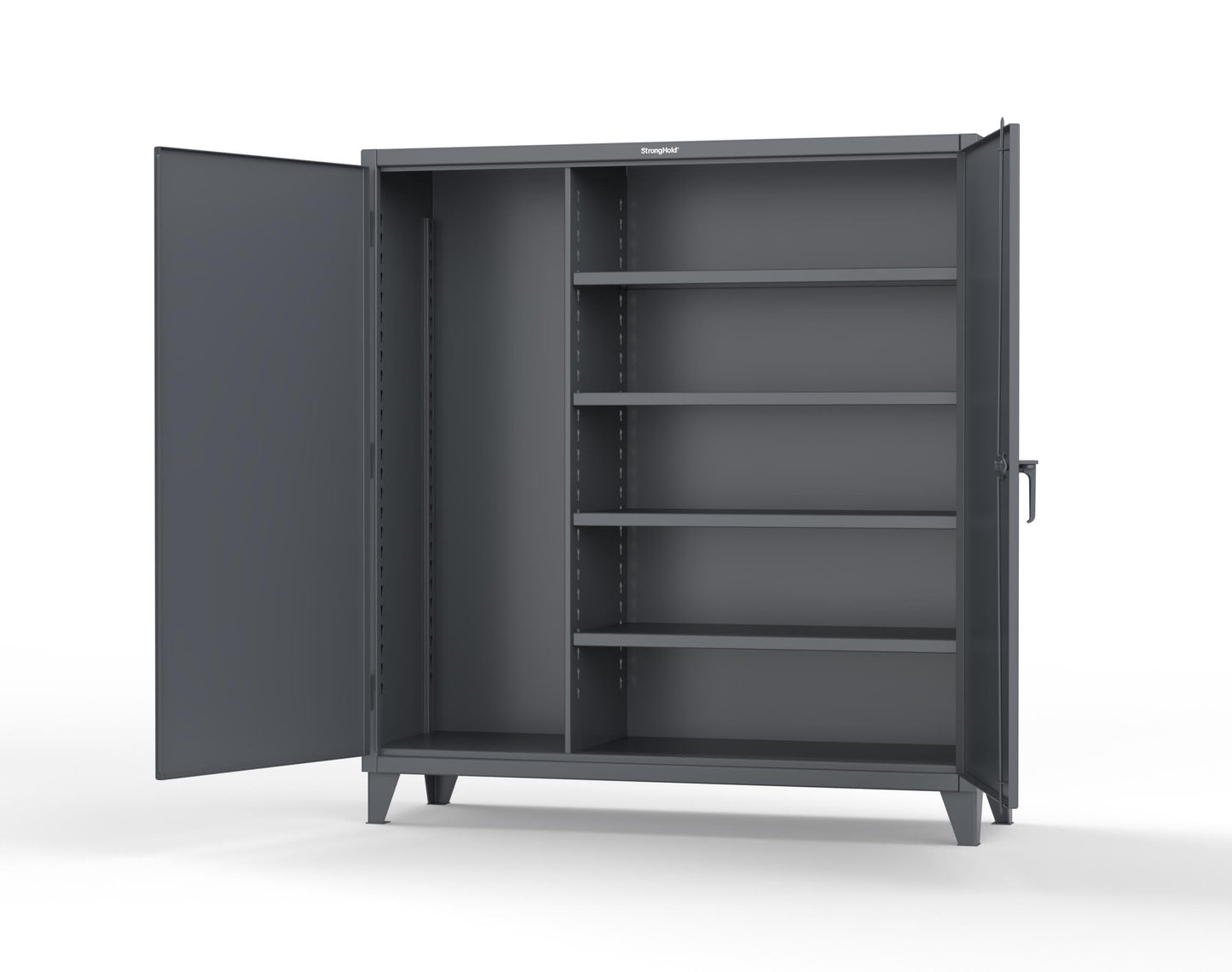 Extreme Duty 12 GA Janitorial Cabinet with 4 Shelves - 72 In. W x 24 In. D x 78 In. H - 66-BC-244-7024