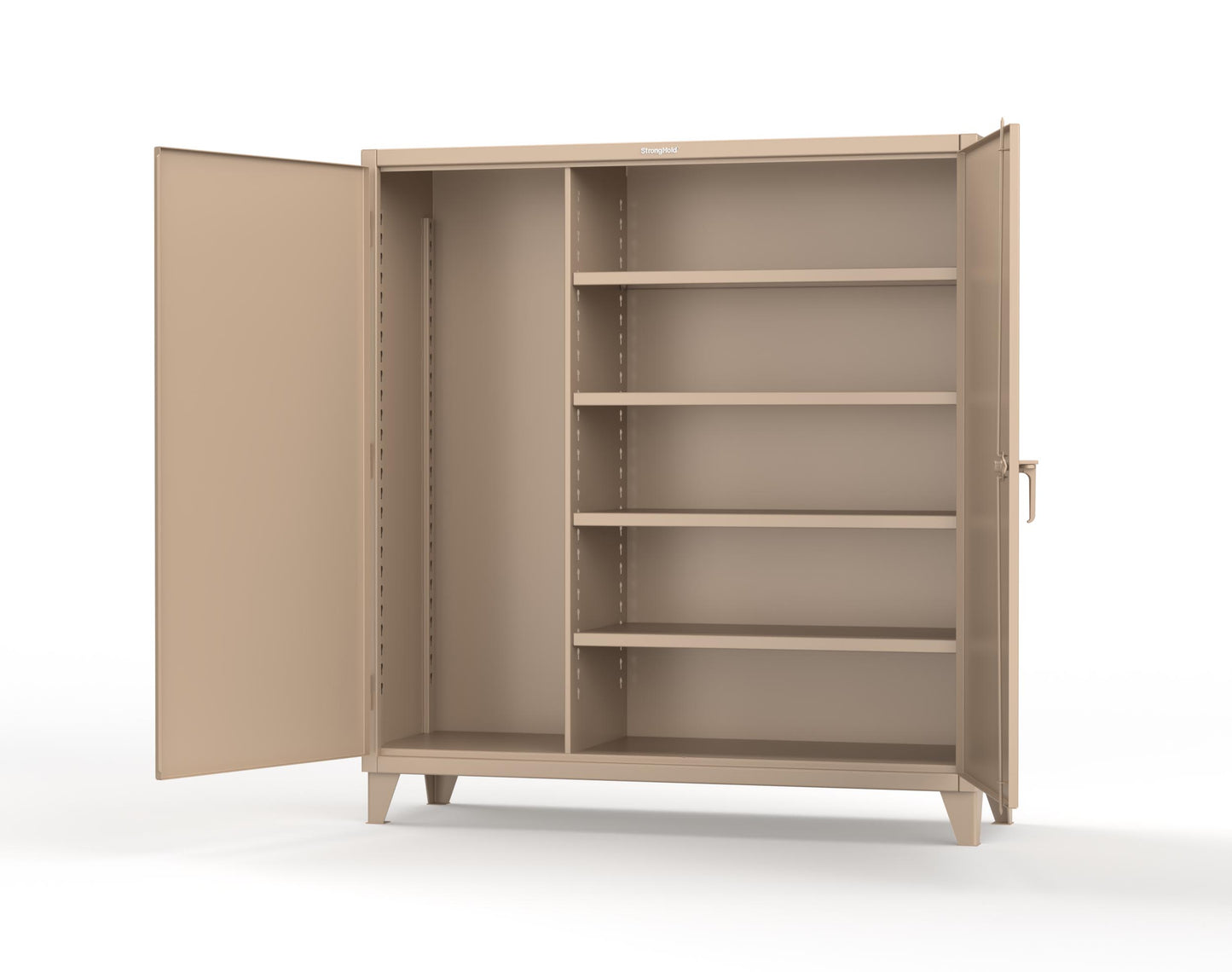Extreme Duty 12 GA Janitorial Cabinet with 4 Shelves - 72 In. W x 24 In. D x 78 In. H - 66-BC-244-1019