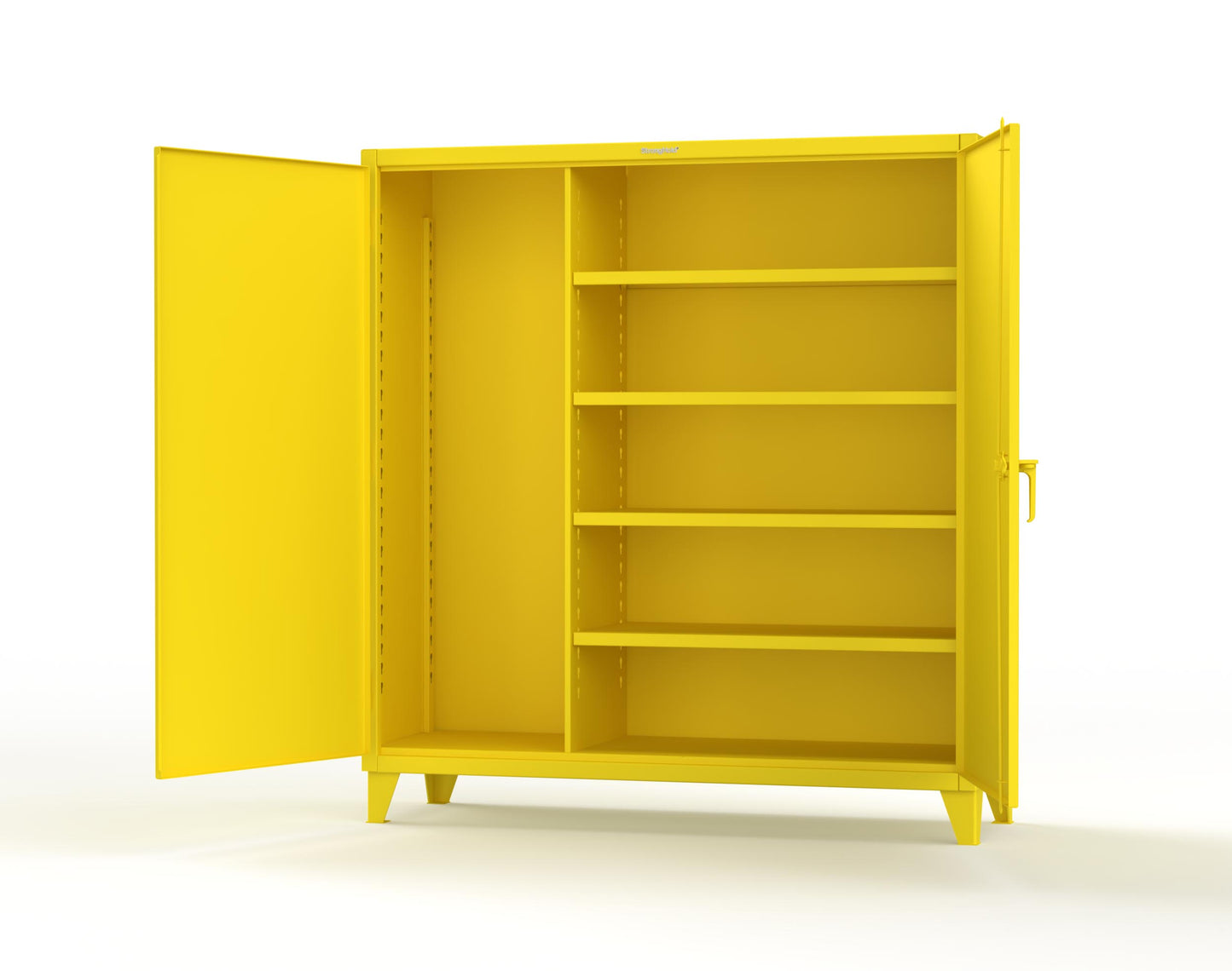 Extreme Duty 12 GA Janitorial Cabinet with 4 Shelves - 72 In. W x 24 In. D x 78 In. H - 66-BC-244-1021