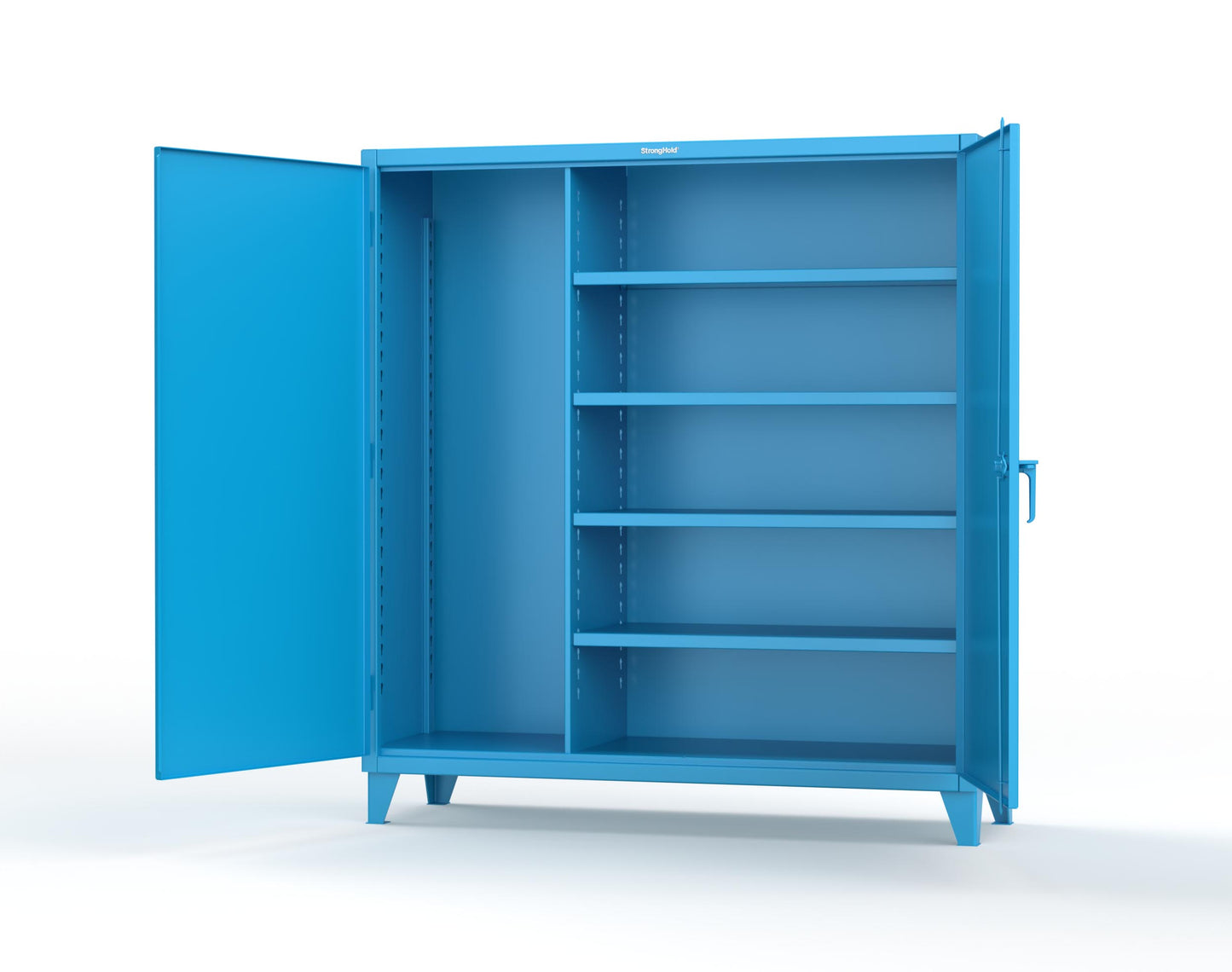 Extreme Duty 12 GA Janitorial Cabinet with 4 Shelves - 72 In. W x 24 In. D x 78 In. H - 66-BC-244-5012