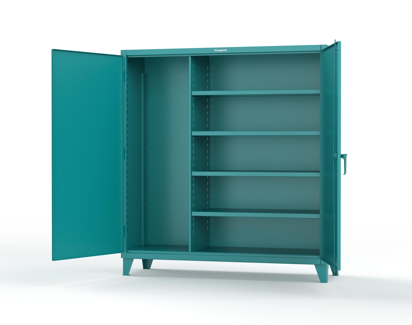 Extreme Duty 12 GA Janitorial Cabinet with 4 Shelves - 72 In. W x 24 In. D x 78 In. H - 66-BC-244-5021