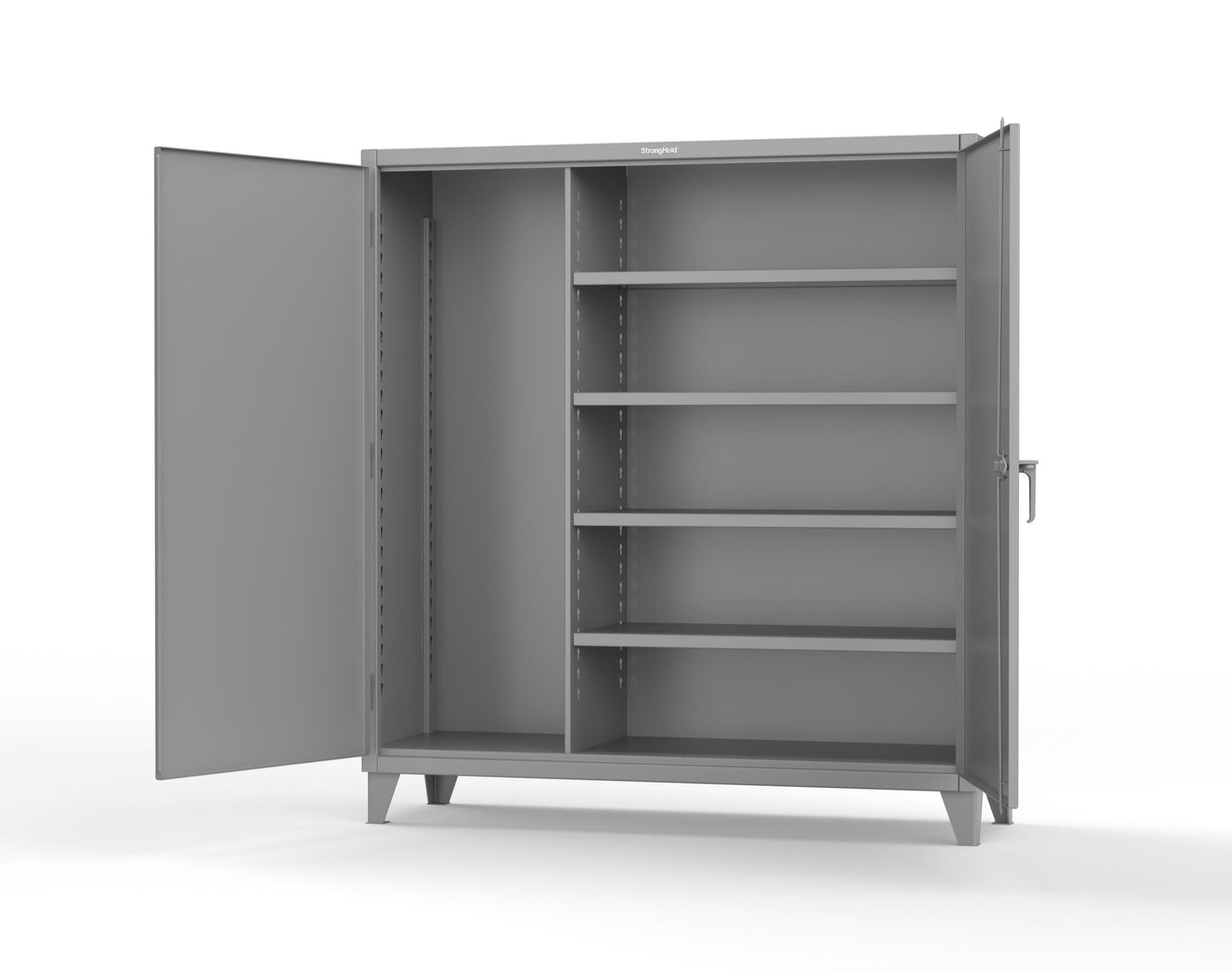 Extreme Duty 12 GA Janitorial Cabinet with 4 Shelves - 72 In. W x 24 In. D x 78 In. H - 66-BC-244-7037