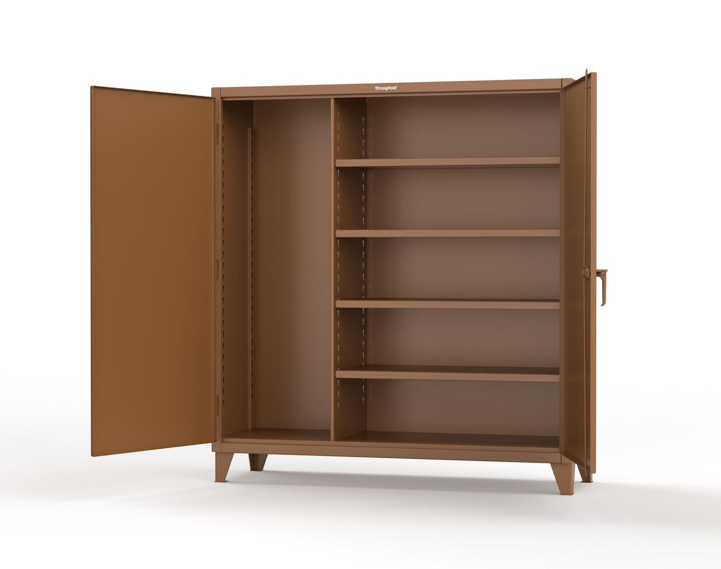 Extreme Duty 12 GA Janitorial Cabinet with 4 Shelves - 72 In. W x 24 In. D x 78 In. H - 66-BC-244-8008