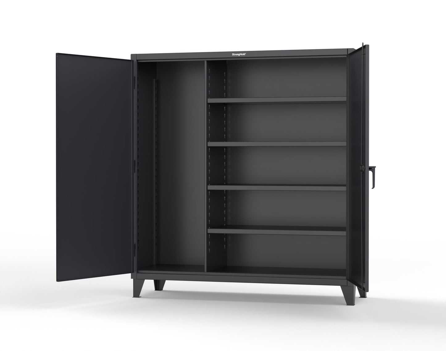 Extreme Duty 12 GA Janitorial Cabinet with 4 Shelves - 72 In. W x 24 In. D x 78 In. H - 66-BC-244-9005