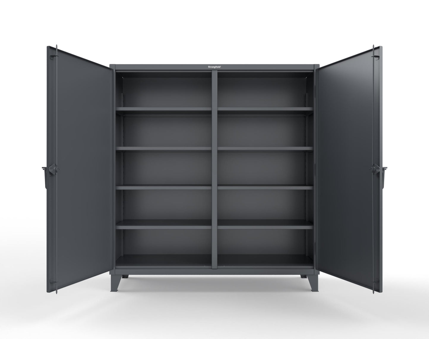 Extreme Duty 12 GA Double Shift Cabinet with 8 Shelves - 72 In. W x 24 In. D x 78 In. H - 66-DS-248-7024