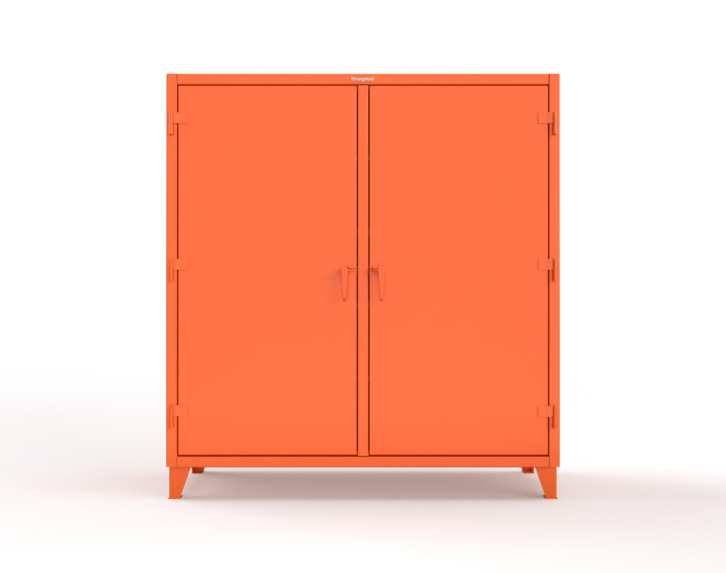Extreme Duty 12 GA Double Shift Janitorial Cabinet with 8 Shelves - 72 In. W x 24 In. D x 78 In. H - 66-DSBC-248-2009