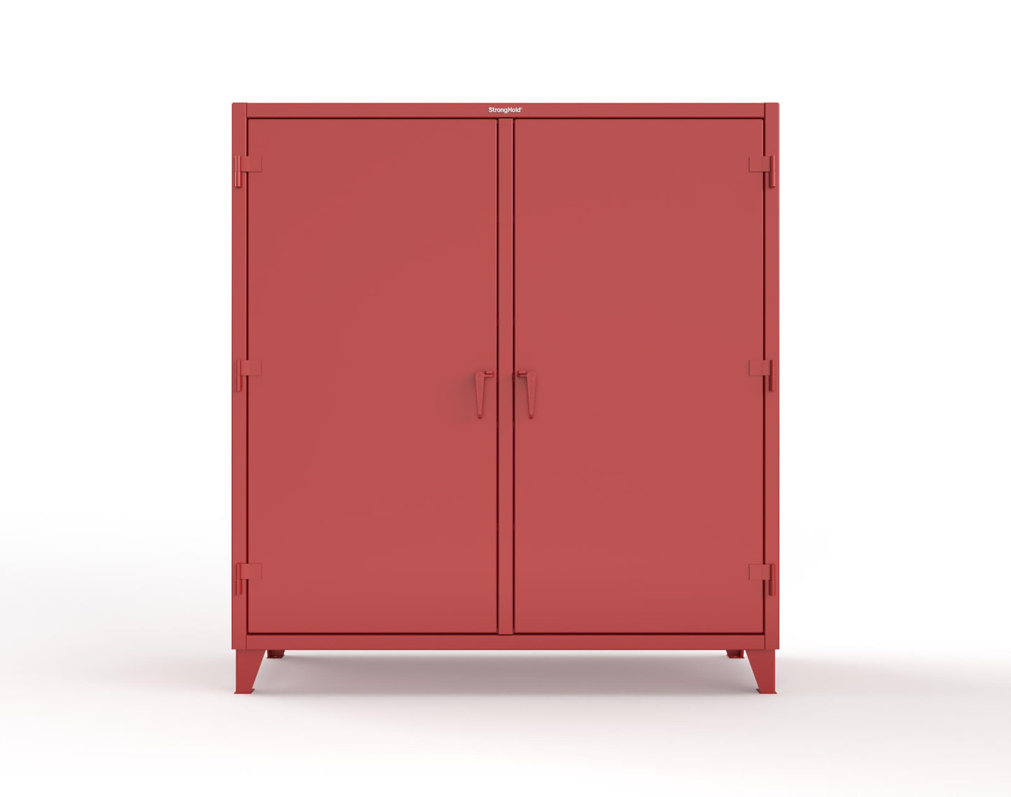 Extreme Duty 12 GA Double Shift Janitorial Cabinet with 8 Shelves - 72 In. W x 24 In. D x 78 In. H - 66-DSBC-248-3001