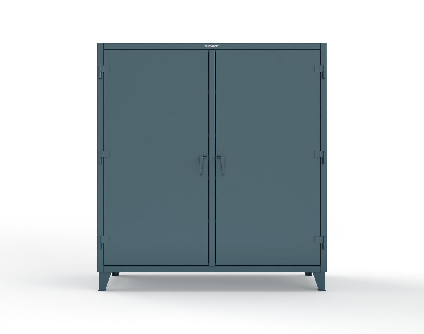 Extreme Duty 12 GA Double Shift Janitorial Cabinet with 8 Shelves - 72 In. W x 24 In. D x 78 In. H - 66-DSBC-248-5001
