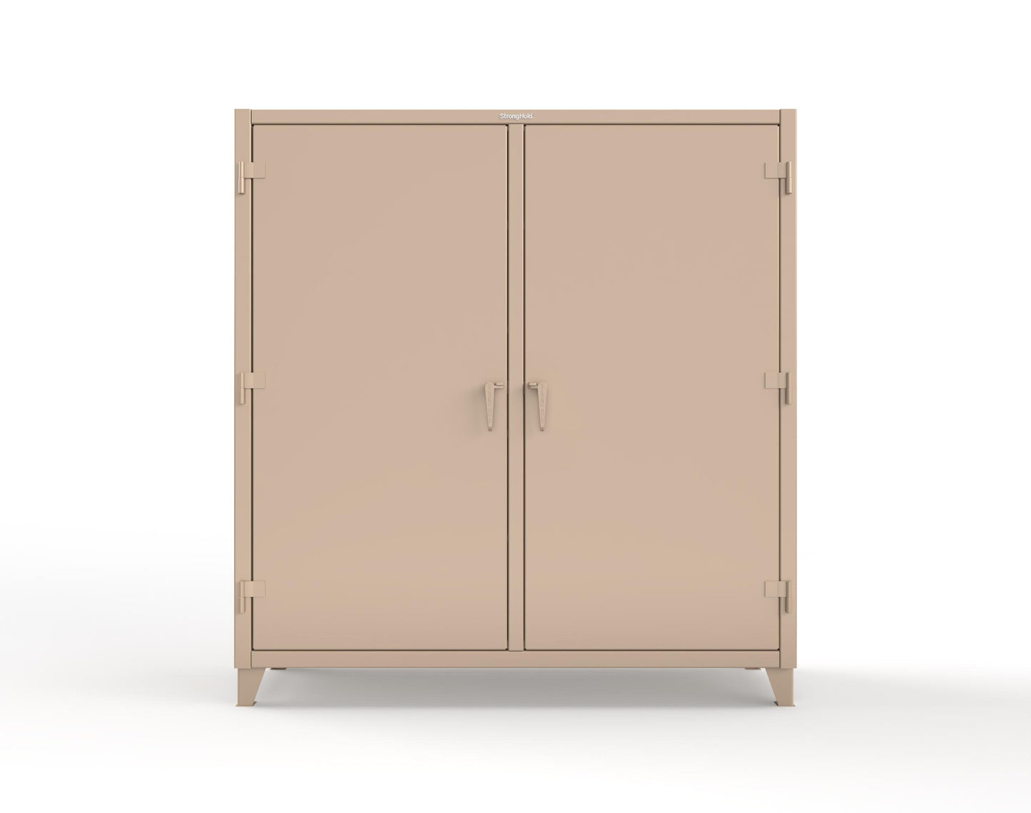 Extreme Duty 12 GA Double Shift Uniform Cabinet with 10 Shelves - 72 In. W x 24 In. D x 78 In. H - 66-DSW-2410-1019