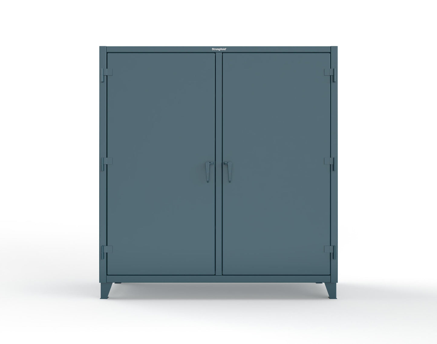Extreme Duty 12 GA Double Shift Uniform Cabinet with 10 Shelves - 72 In. W x 24 In. D x 78 In. H - 66-DSW-2410-5001