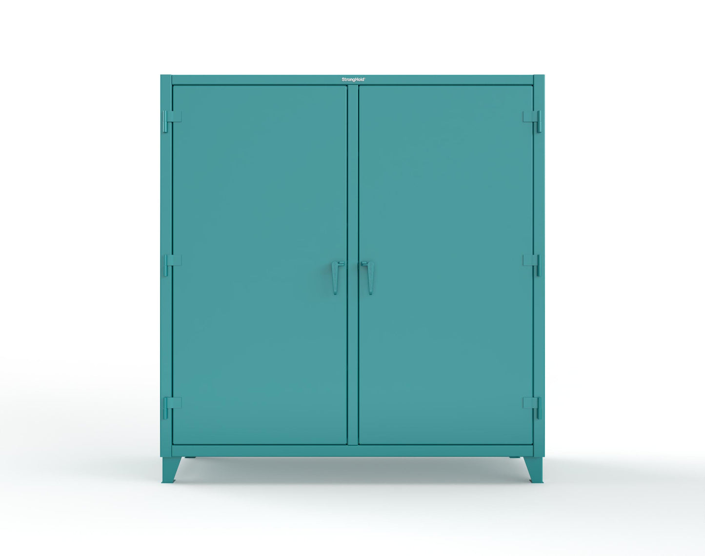 Extreme Duty 12 GA Double Shift Uniform Cabinet with 10 Shelves - 72 In. W x 24 In. D x 78 In. H - 66-DSW-2410-5021
