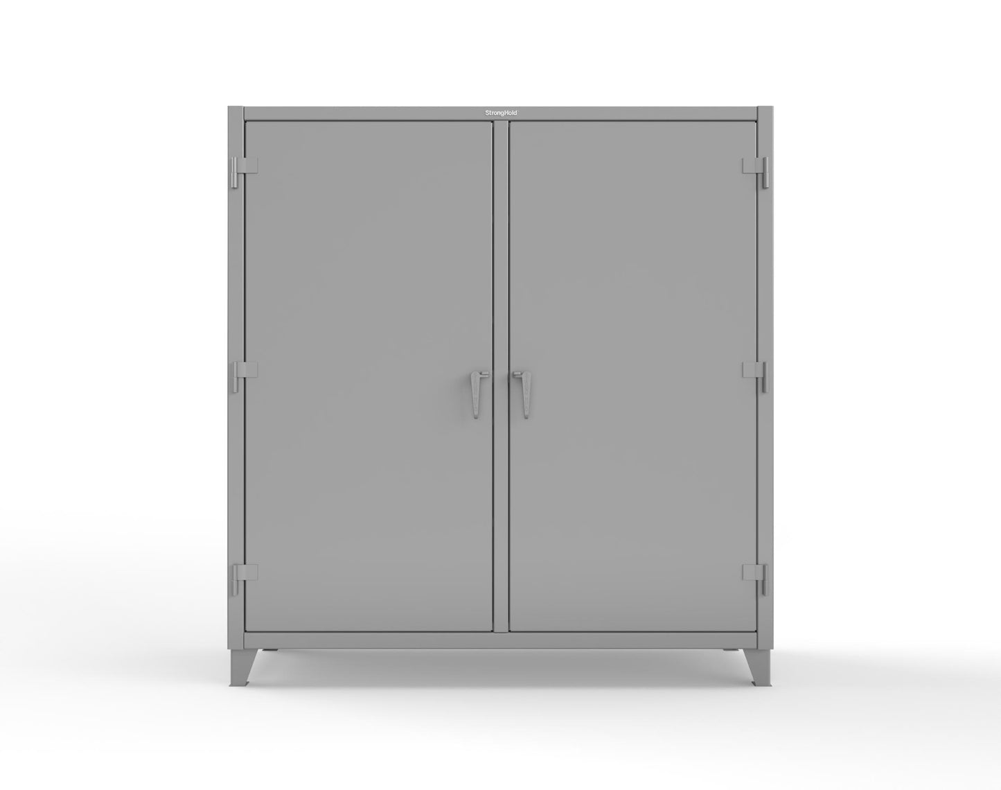 Extreme Duty 12 GA Double Shift Uniform Cabinet with 10 Shelves - 72 In. W x 24 In. D x 78 In. H - 66-DSW-2410-7037