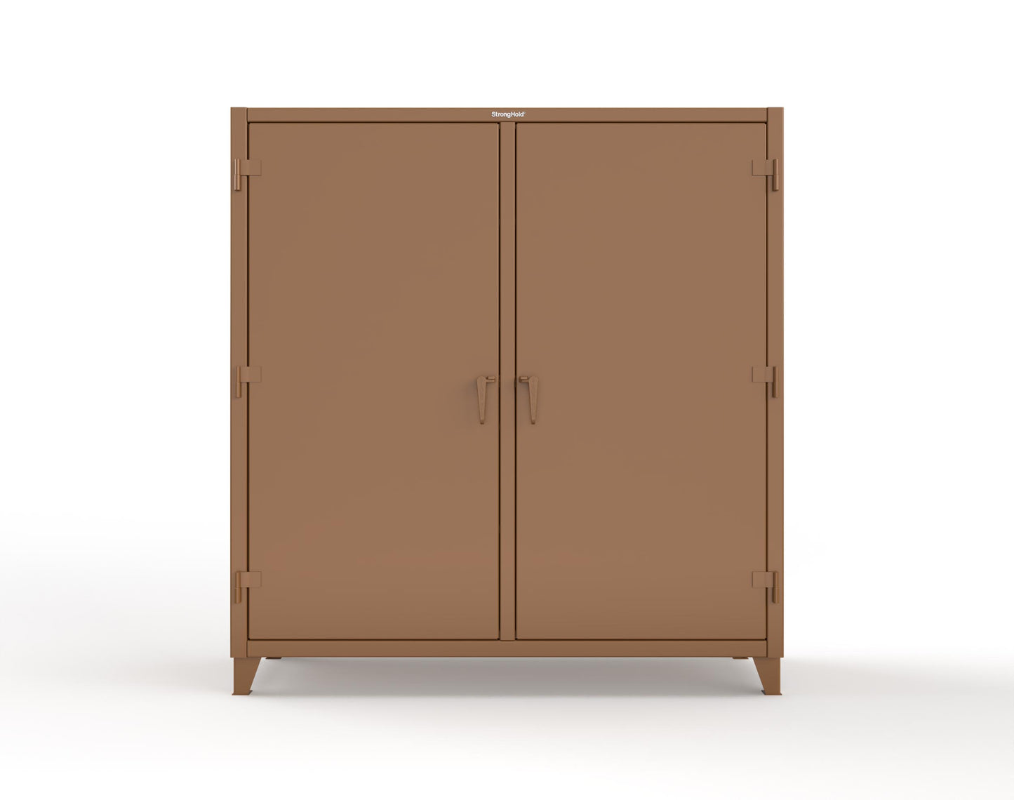 Extreme Duty 12 GA Double Shift Uniform Cabinet with 10 Shelves - 72 In. W x 24 In. D x 78 In. H - 66-DSW-2410-8008