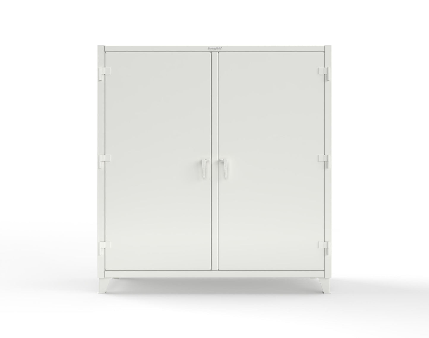 Extreme Duty 12 GA Double Shift Uniform Cabinet with 10 Shelves - 72 In. W x 24 In. D x 78 In. H - 66-DSW-2410-9003