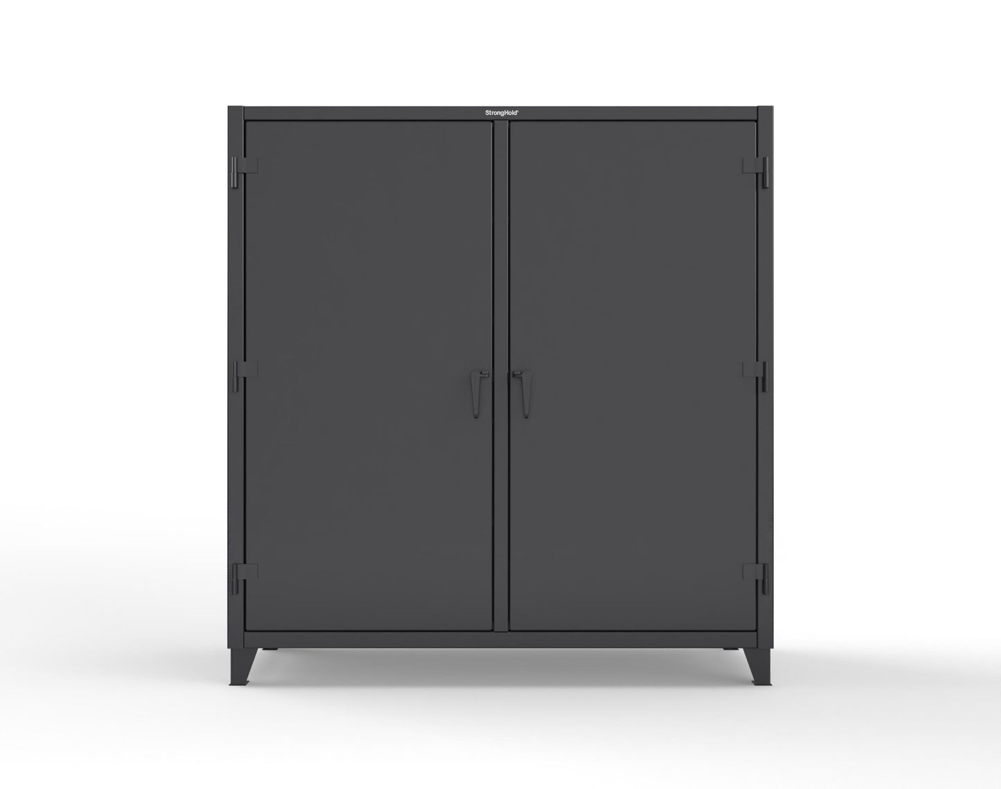 Extreme Duty 12 GA Double Shift Uniform Cabinet with 10 Shelves - 72 In. W x 24 In. D x 78 In. H - 66-DSW-2410-9005