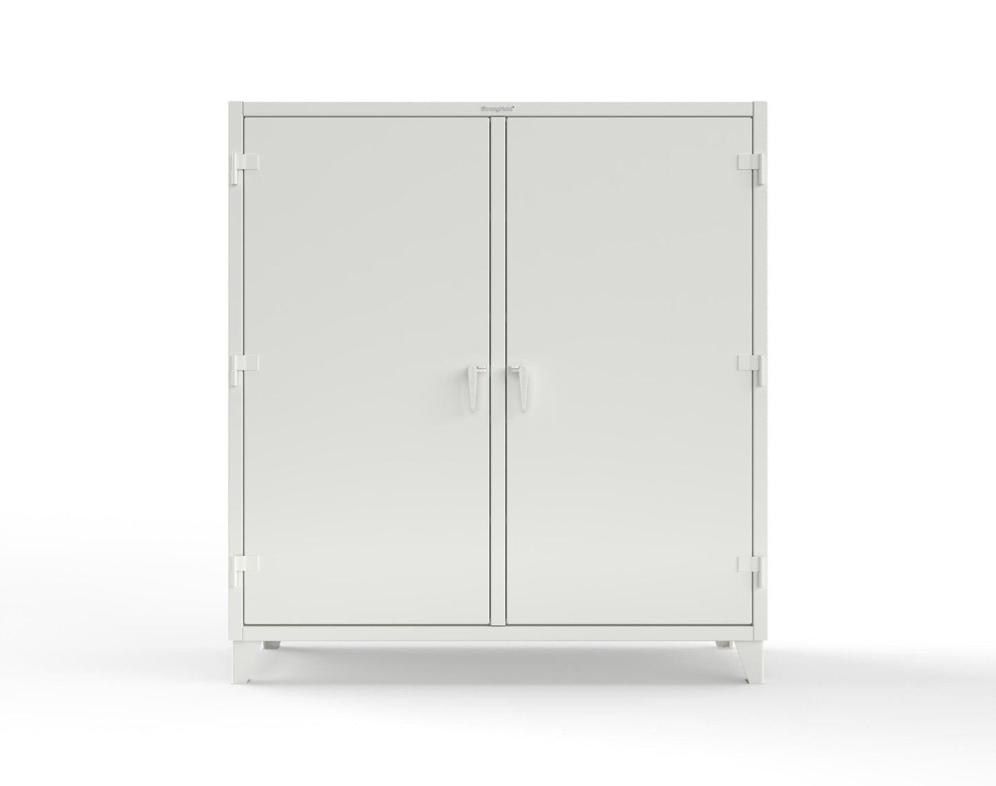 Extreme Duty 12 GA Double Shift Uniform Cabinet with 7 Drawers, 7 Shelves - 72 In. W x 24 In. D x 78 In. H - 66-DSW-247-7DB-9003