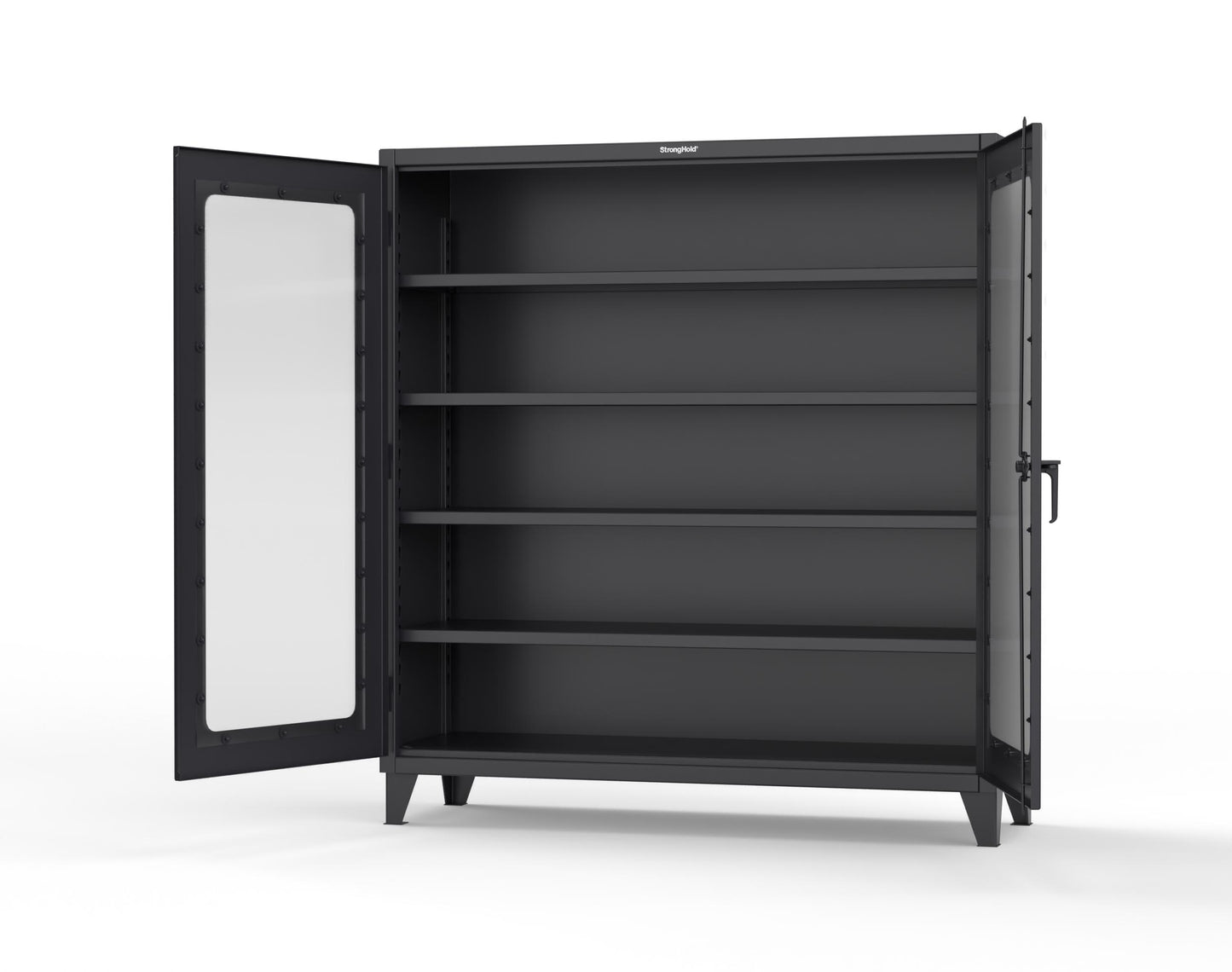 Extreme Duty 12 GA Clearview Cabinet with 4 Shelves - 72 In. W x 24 In. D x 78 In. H - 66-LD-244-9005