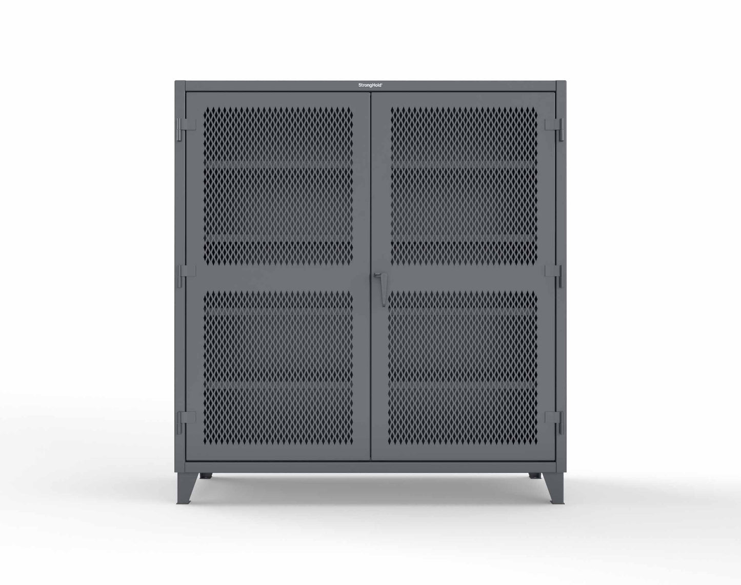 Extreme Duty 12 GA Cabinet with Ventilated (Diamond) Doors - 78 In. W x 24 In. D x 78 In. H - 66-V-244-7024