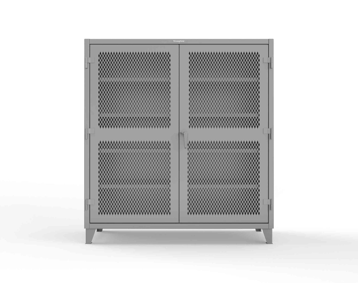 Extreme Duty 12 GA Cabinet with Ventilated (Diamond) Doors - 78 In. W x 24 In. D x 78 In. H - 66-V-244-7037