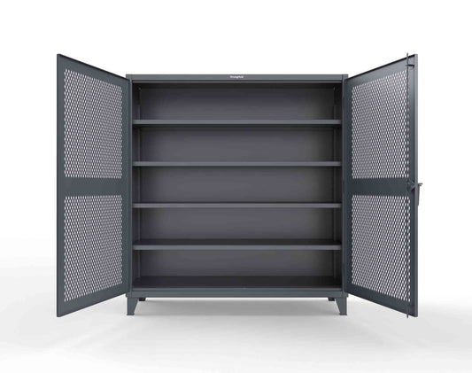 Extreme Duty 12 GA Cabinet with Ventilated (Diamond) Doors - 78 In. W x 24 In. D x 78 In. H - 66-V-244-7024